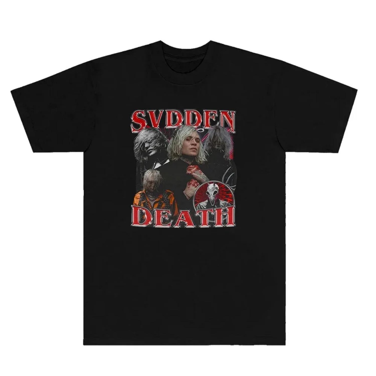 

Svdden Death Tshirt Unisex Short Sleeve Tour Tshirt Men Women Streetwear Printing Casual Fashion Unisex S чёрный