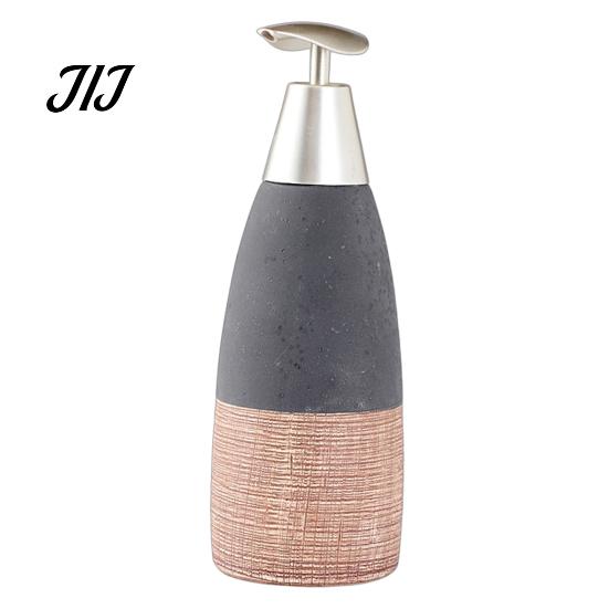 Easy Press Soap Dispenser Ceramic for Bathroom, 350/380ML Hand Bottle with Container Pump, Refillable Liquid Soap, Lotion and Shampoo Kitchen