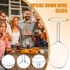 New Upside Down Wine Glass 400ml Long Stem Red Wine Cup With Fun Inverted Design Unique Christmas Gift For Cocktail Beer Drinks