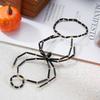 Creative Rice Beads Exaggerated Black Spider Rings Link Bracelets for Women Men Punk Hiphop Halloween Bracelets Jewelry Gift