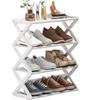 Steel Pipe Assembly Shoecase Dustproof Shoes Storage Cabinet Simple X-Shaped Shoe Rack  Students