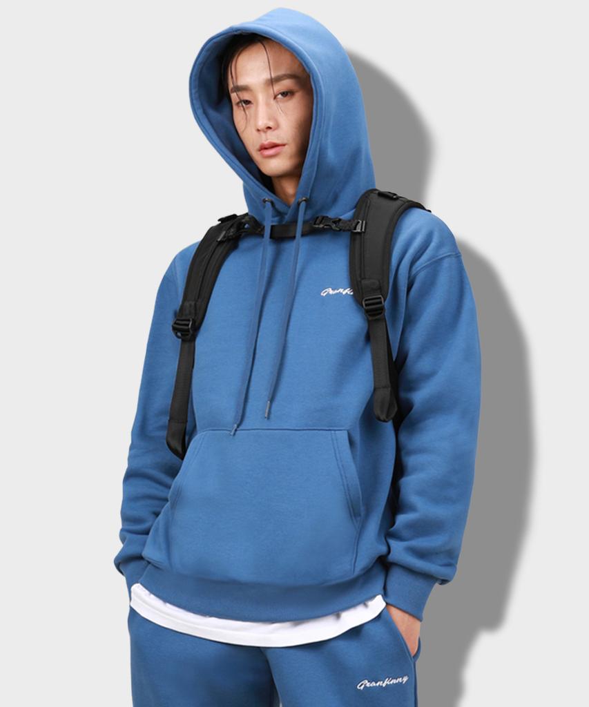 Embroidered Hoodie Gfhm03 - Dust Blue