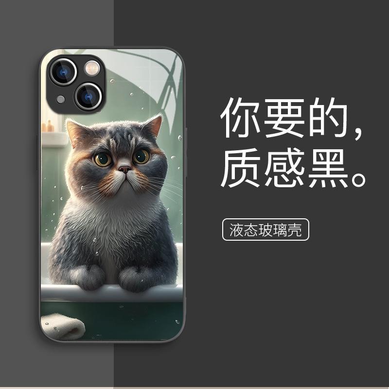 Processing mobile phone case 16 to print 15 photos glass case iphone13 film case 14 transparent case 12pro