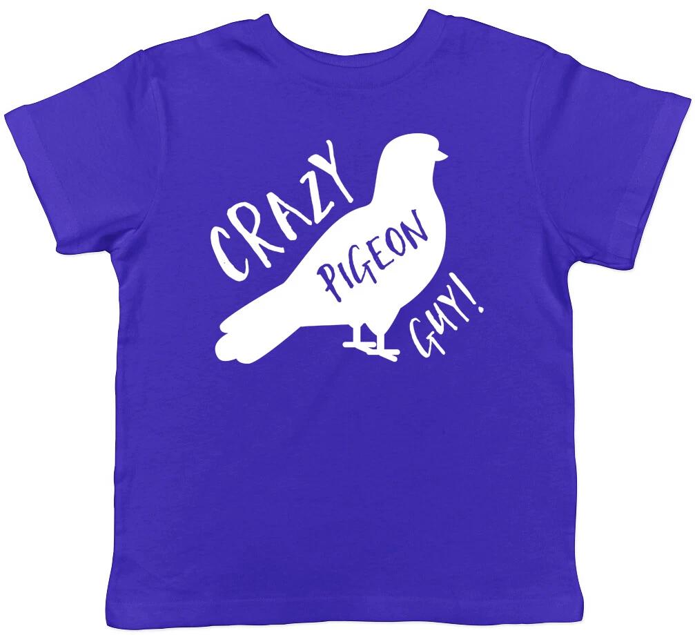 Crazy Pigeon Guy Childrens Kids T-Shirt 120