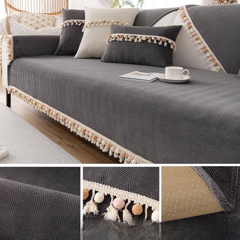 

Подушка для дивана Four Seasons Универсальный современный простой чехол для дивана Чехол с узором «елочка» Подушка для дивана Чехол для дивана Ткань 70*70cm