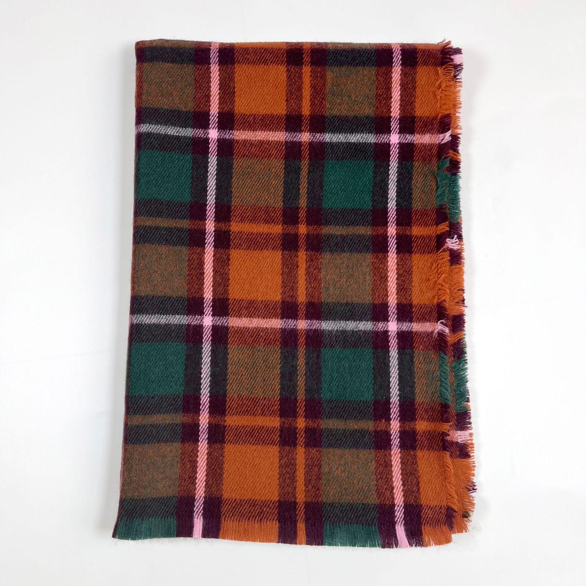 

Women s Color Block Plaid Winter Scarf - Cozy Imitation Cashmere Shawl with Fringe