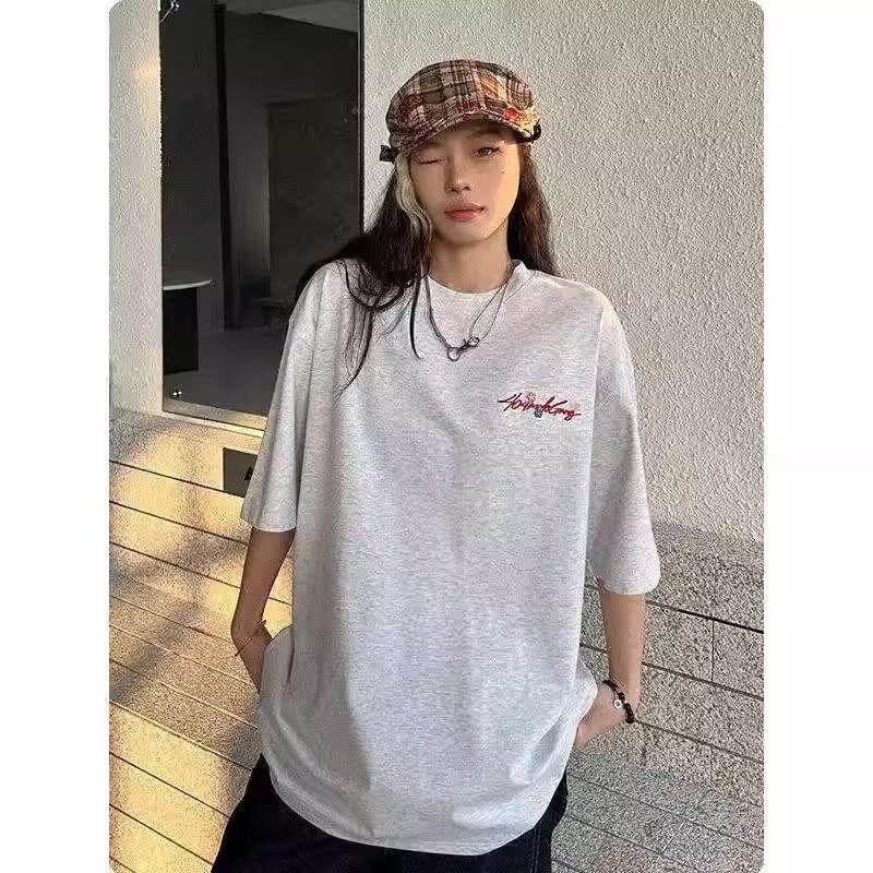 Short Sleeve T Summer T-shirt for Young Men and Women Ins Fashion Brand Street Loose Crew Neck Top Trend Printed All-Matching T T-shirt