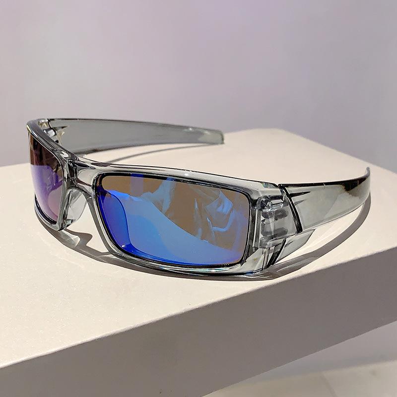 

1pc New Y2K Punk Sunglasses Cool For Women Luxury Men Outdoor Sports Fashion Wrapped Round Trend Shade Eyewear