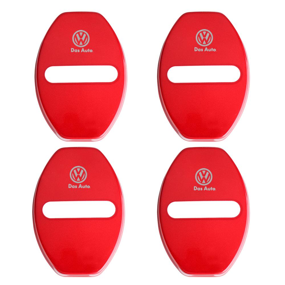 2/4Pcs Car Door Lock Buckle Cover Anti-collision Protective Cover Auto Cover for Volkswagen VW Bora MK7 Beetle Touran Golf 4 5 6 Zk8