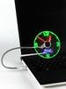 Clock Fans Time Temperature Display Small Night Light DC 5V Portable Gadgets Flexible Gooseneck LED Clock for Laptop PC Notebook
