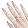 10pcs/set Hand-made Wearable Nails Flashing Aurora Pink Diamonds Manicure False Nails Removable Finished Product Phototherapy Nails