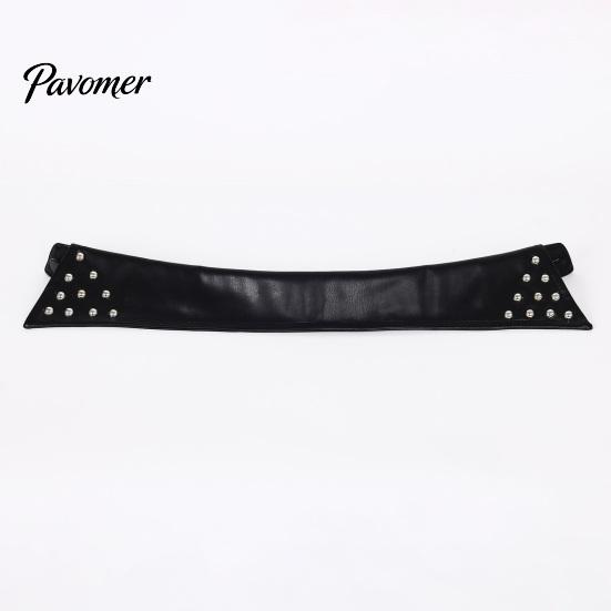 Stylish Pointed Lapel Collar Punk Style PU Leather Fake Collar, Detachable Studded for Women, Rock Faux Rivet Choker Necklace, Adjustable Cool