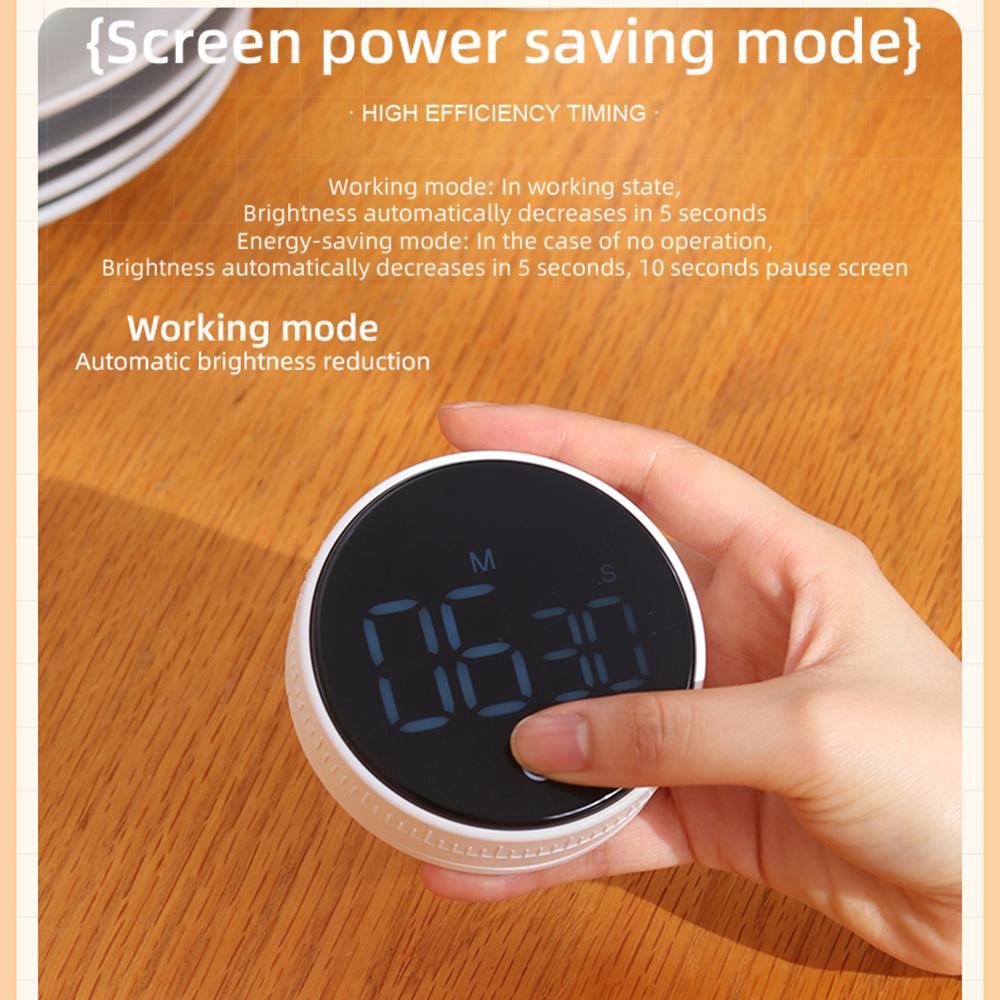 Digital Productivity Timer Magnetic Count Up Down Function Rechargeable Clock with Stand and Large LED Display Silent Operation Volume Adjustable Kid