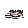 Nike Court Borough Low 2 Low Top Skateboard Shoes Black White Orange Infant And Toddler BQ5453-115