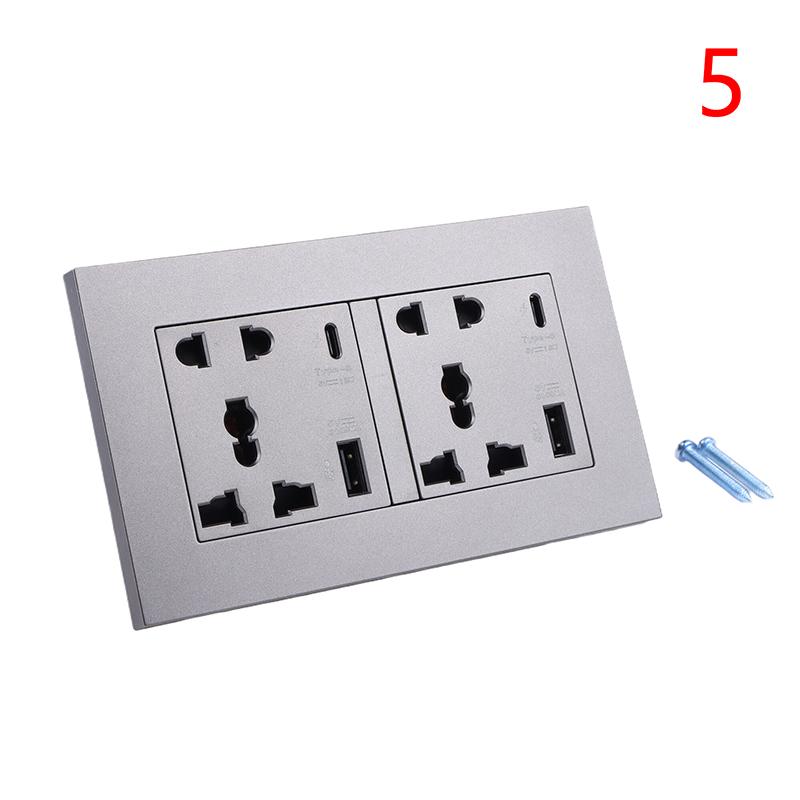 Type C Port Socket Power 4000Ma Usb Outlet Household Embedded Wall Power Usb Outlet Modern Electrical Wall Panel For Home Office