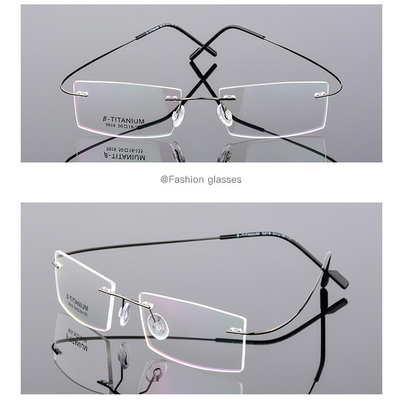 

Легкі безободкові окуляри Маленька оправа Окуляри з титану з пам яттю 5018 Окуляри за рецептом -0.5 -1 -1.5 -2 -2.5 -3 -4 -5 Myopia -2.25