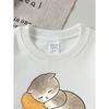 European Sizes Girls' Long-Sleeve Round Neck Sweatshirt "Sleeping Cat" Print, Spring/Autumn, Casual, Daily & Sports.