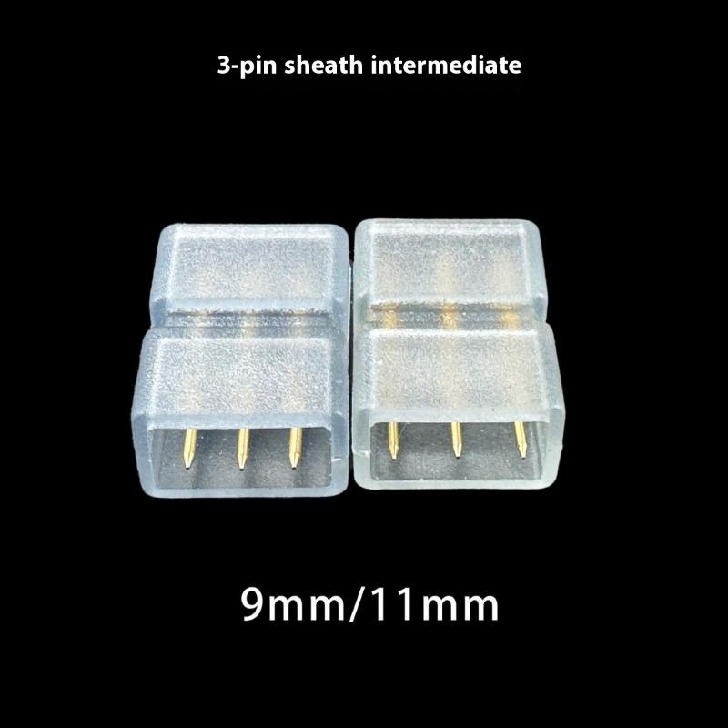5Pcs Copper Rgb Connector Durable Gold 6/ 7/9/10/11/12/13Mm Led Strip Connector 2 Pin 3Pin 4Pin Terminals Connector Rgb