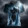 Sommer Mænds Dødningehoved 3D Printet Rund Hals T-shirt