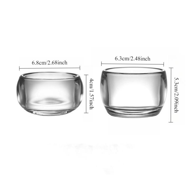 80ml Crystal Finger Cup High End Glass Cups Transparent Tea Cup Household Kung Fu Tea Cup 6pcs Sets Water Bottle New Year Gifts