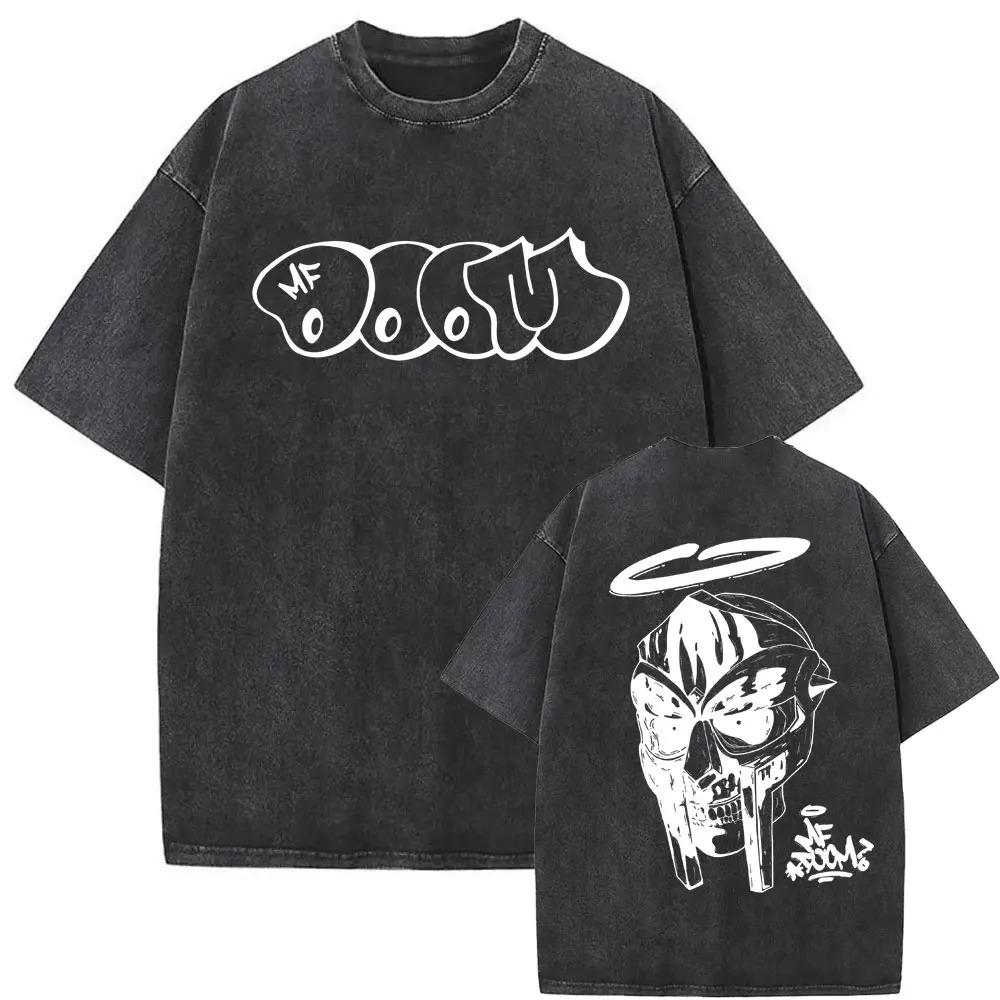 

Потерта Вінтажна Реперська Mf Doom MM FOOD Графічний Принт Футболка Чоловіки Жінки Хіп-Хоп Мода Футболки Чоловіча Повсякденна Оверсайз Вуличний Стиль M синій