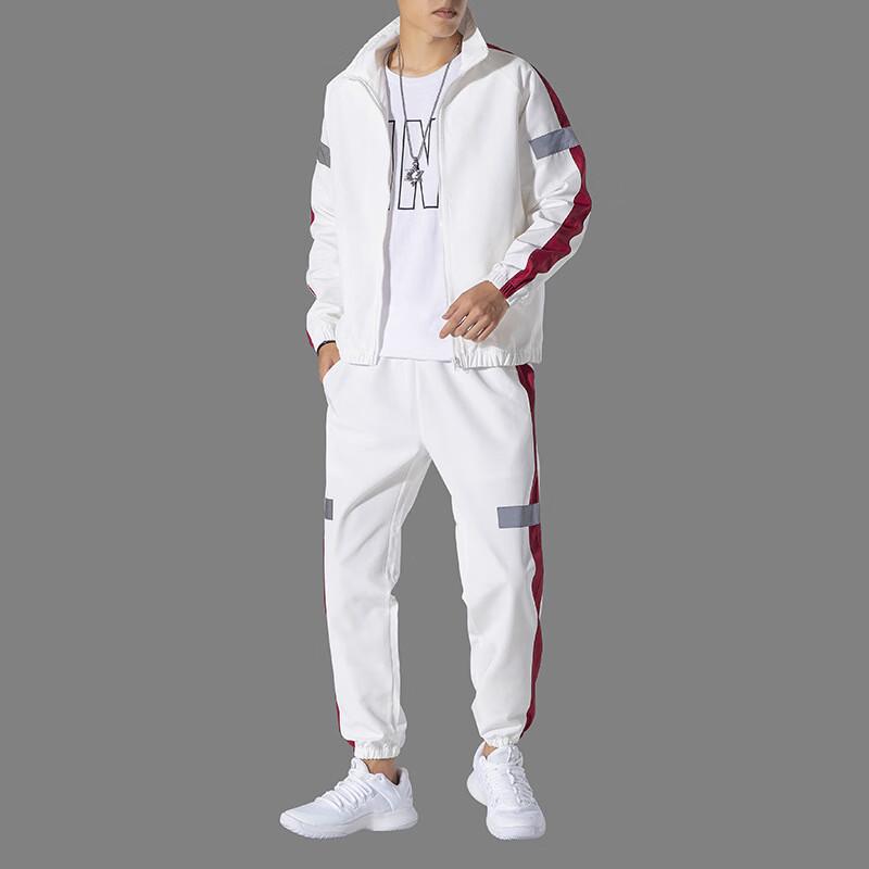 Men's Reflective Strip Casual Sports Suit