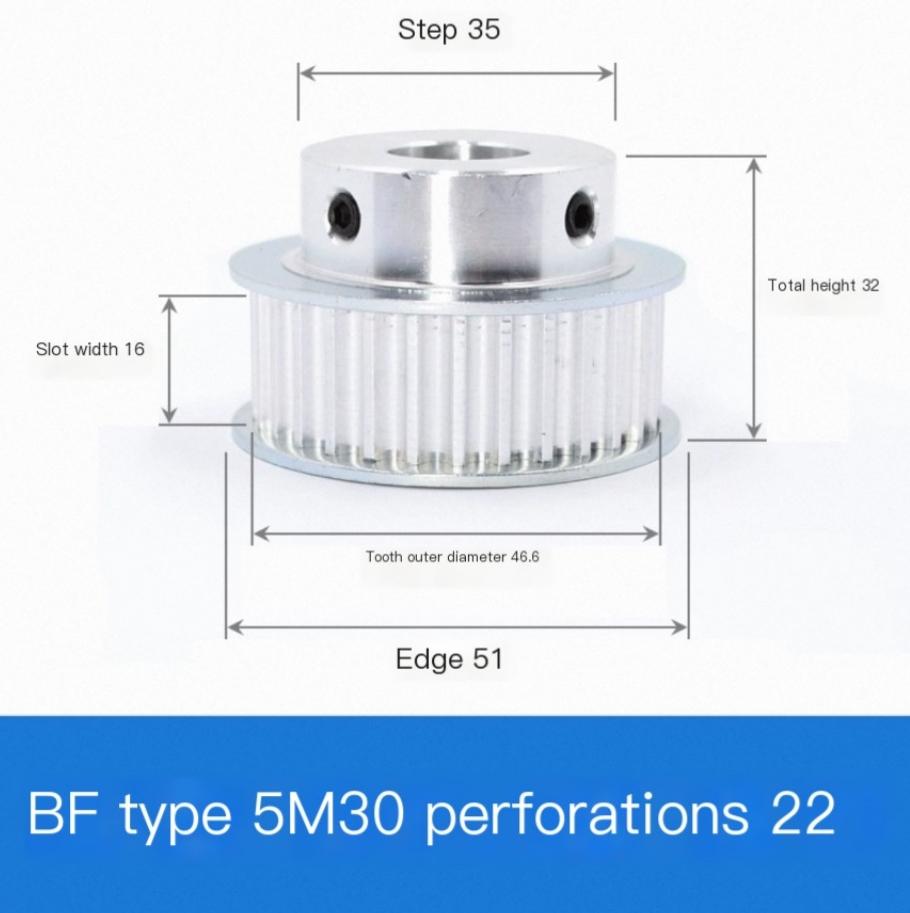 Synchronous belt pulley aluminum alloy synchronous wheel BF boss