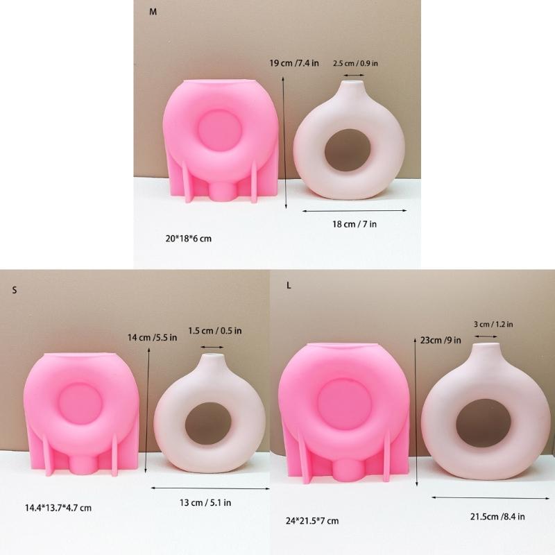 Nordic Style Circle Silicone Mold for DIY Flower Vase and Creative Decoration Versatile Silicone Mold for DIY Projects