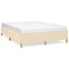 vidaXL Bettgestell ohne Matratze Creme 140x190 cm Stoff