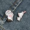 Creative Couple Cartoon Brooch: Cute Japanese Style Alloy Badge, Student Gift, Football Design