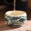 Hand Painted Ceramic Tea Cup Fish Algae Pattern Mouth Cup Chinese The Ancients Household Kung Fu Tea Cup Set Teaware Ceremony