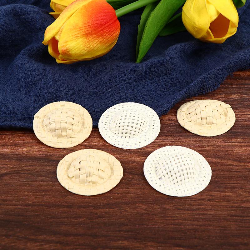Beige White Mini Paper Hat Diy Doll Accessories Decorative Craft Small Hat
