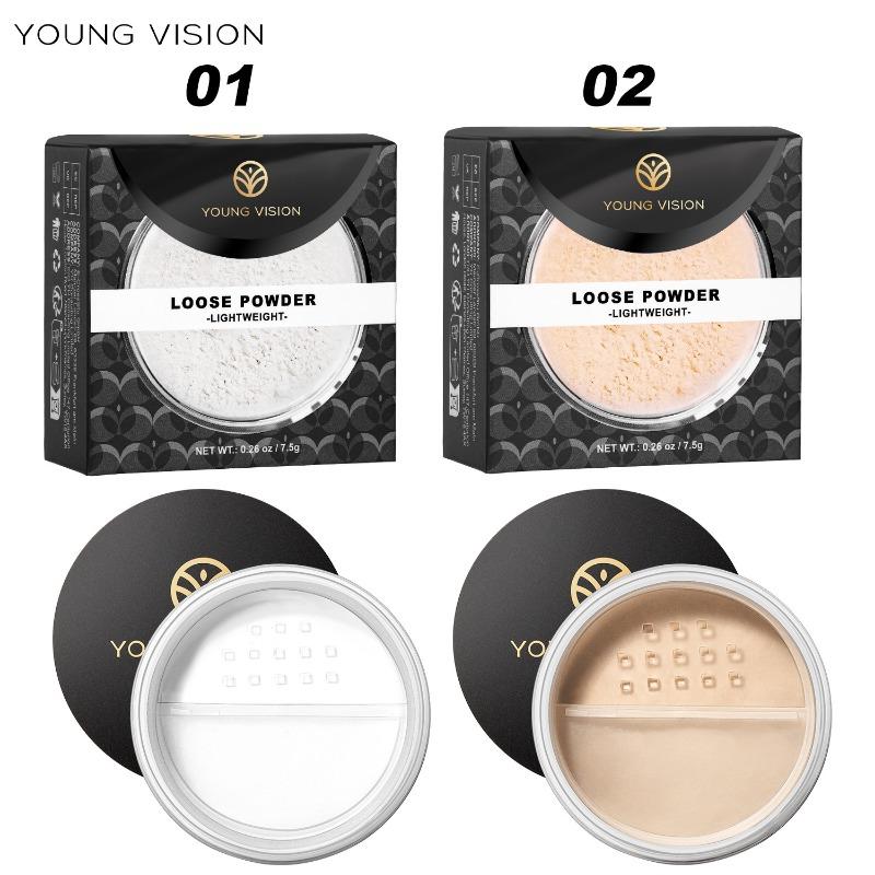 YOUNG VISION Makeup Loose Powder Square Water Does Not Get Stuck Powder Breathable Fine Not Easy To Take Off Makeup Repair Concealer Powder