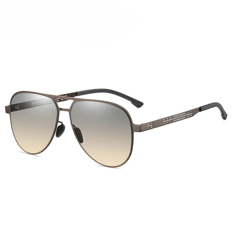 Men's Driving Sunglasses New Fashion Luxury Brand Design Metal Frame UV-resistant Eyeglasses High Quality Eye Protection