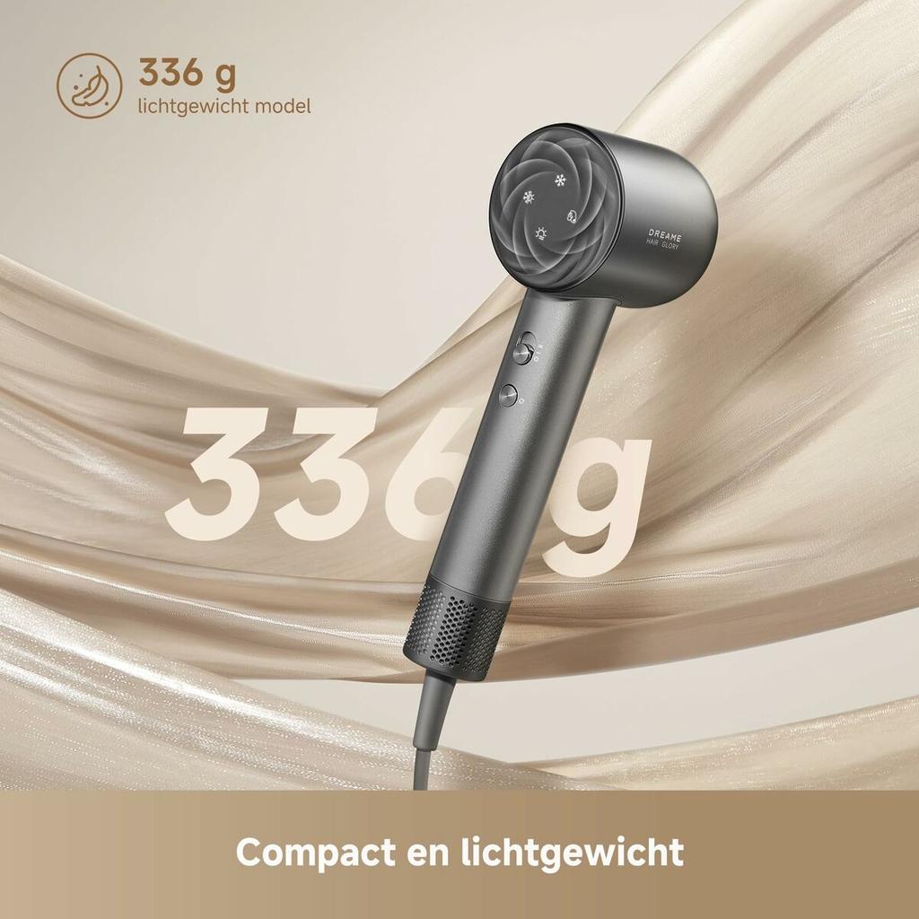 Hair Dryer Dreame Glory Mix 1600 W Black, Ionic, Overheat Protection