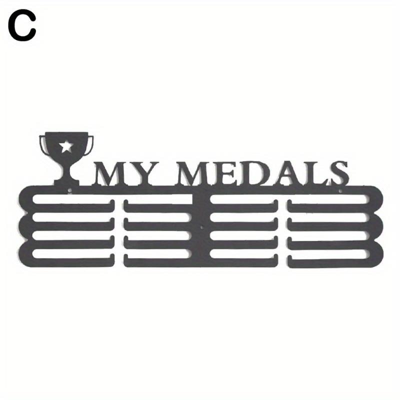 Elegant Metal Medal Display Shelf 9 Wall Hanging Options for Home Office Race Mementos Decor Gift
