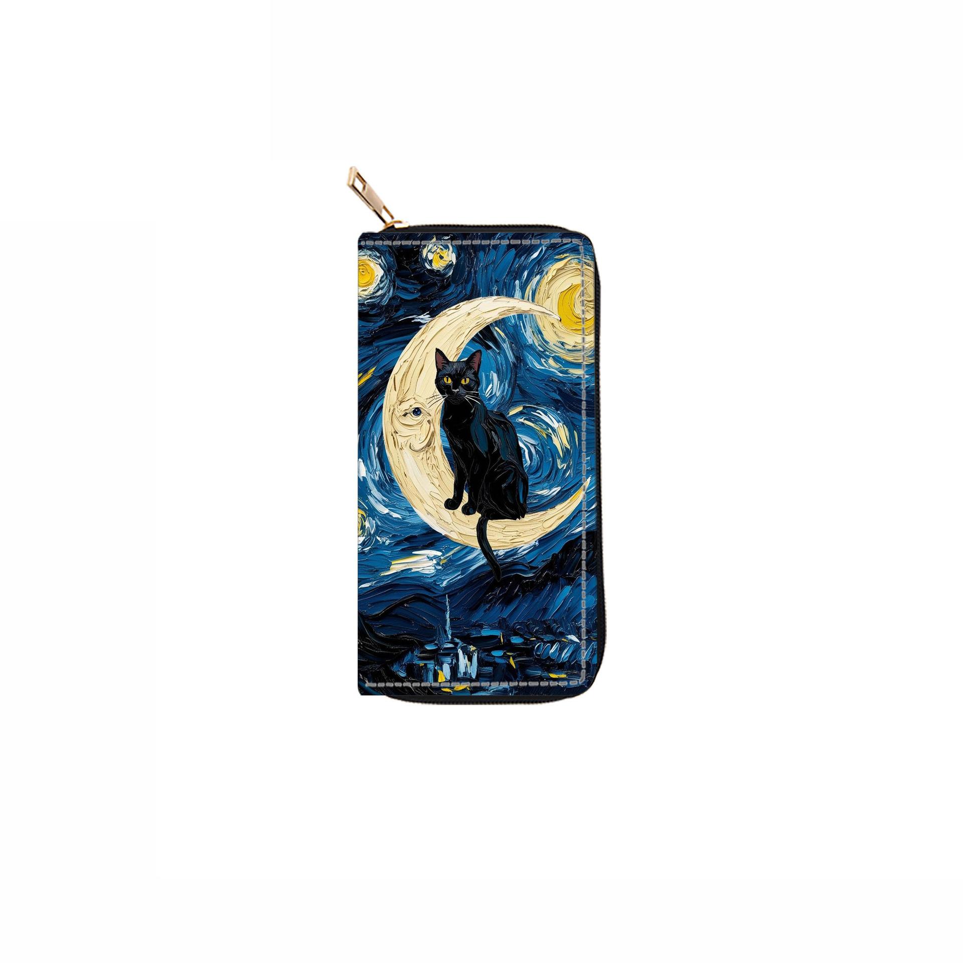 

Очки кот длинный кошелек на молнии милый кошелек с животным