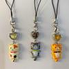 1/6Pcs Keychain Heart Cat Styling Design Keyring Phone Decoration Kitty Phone Charm Multifunctional Charm Key Holder