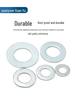 8.8 Grade Blue-White Zinc Galvanized Thickened Flat Metal Washer, M3-M48.