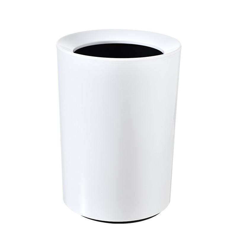 High-grade trash can no lid pressure ring storage bathroom office Japanese paper basket