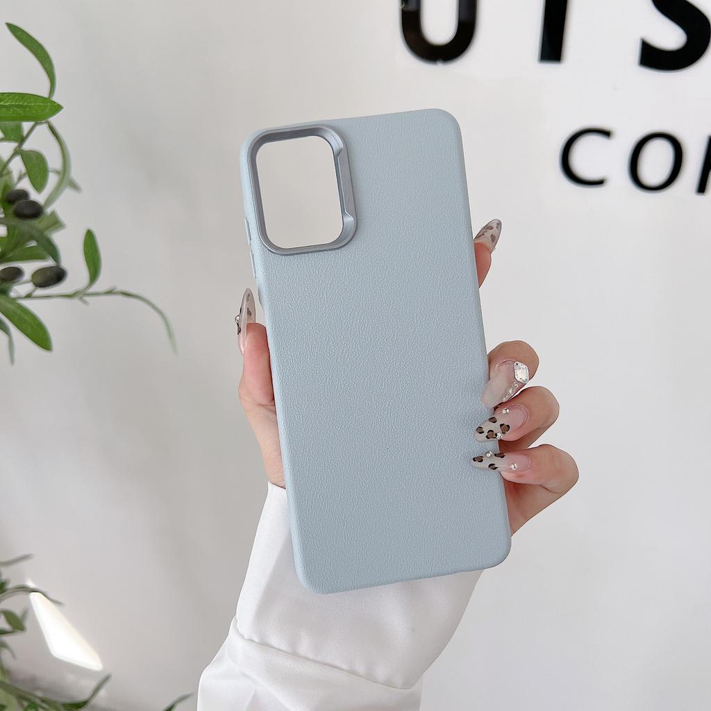 Suitable for Samsung S25 Leather Pattern Mobile Phone Case Solid Color Non-slip A16 Paintable A36tpu Mobile Phone Protection Case