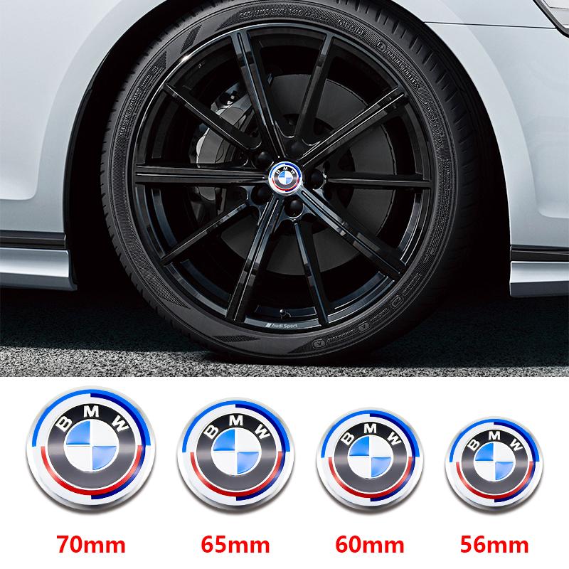 56mm 60mm 65mm 70mm Ratų lipdukas BMW E46 E90 F30 F10 G20 X5 50-mečio emblema Ženklelis 4 vnt. „Pasidaryk pats“ Automobilio ratlankio centrinės dalies lipdukas