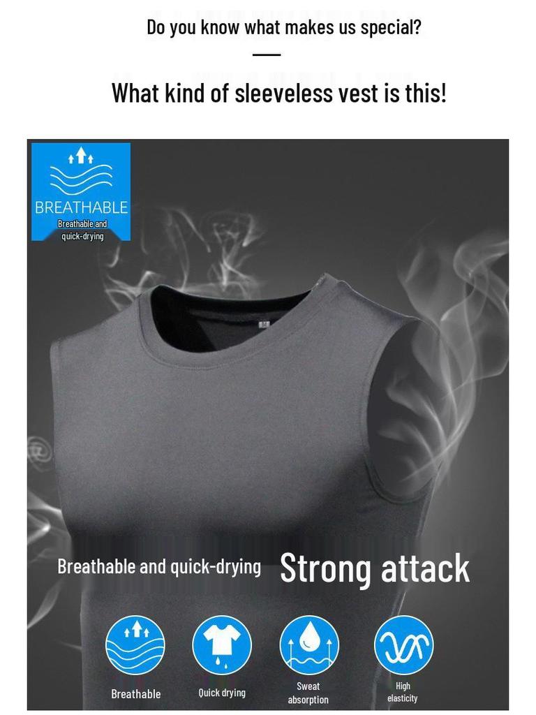 Pánské rychleschnoucí tílko bez rukávů na basketbal, běh, trénink