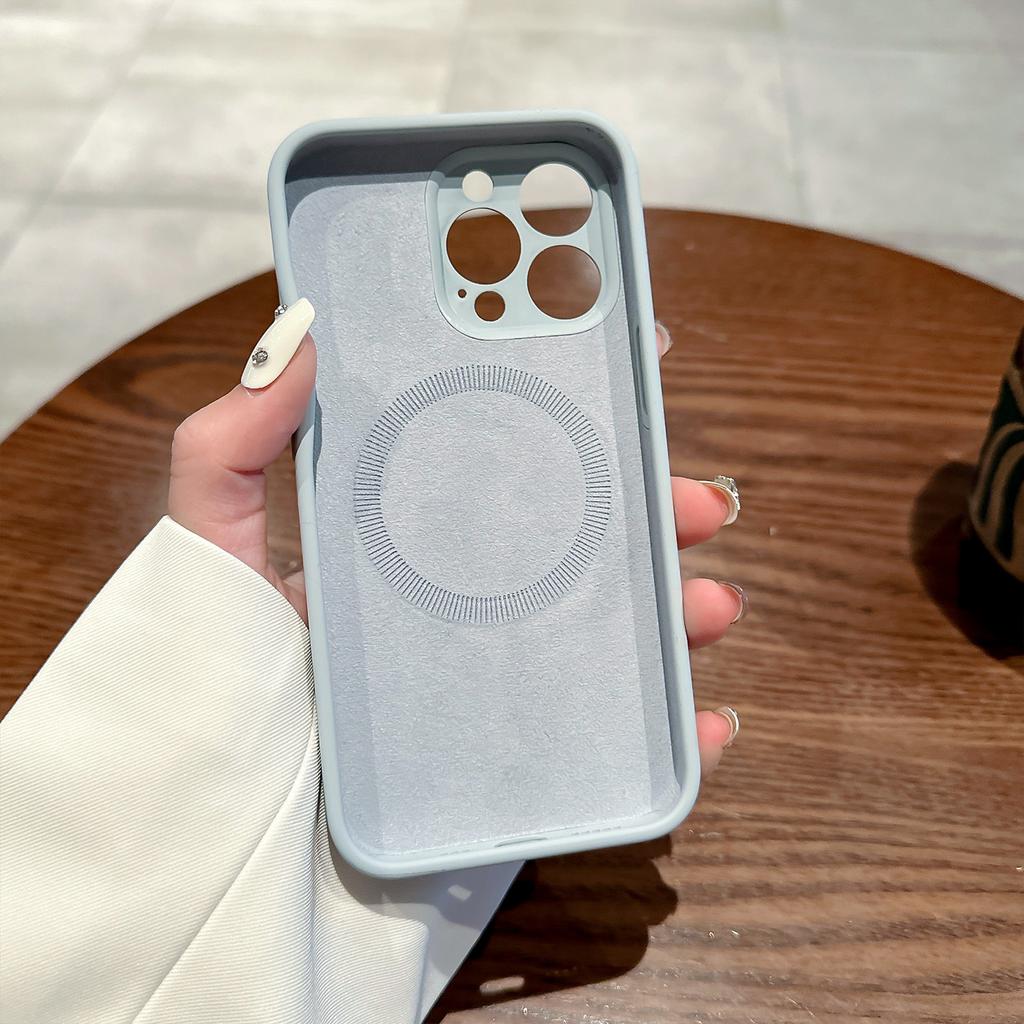 Applicable To iPhone11PRO True Liquid Silicone Mobile Phone Case Apple 11 Magnetic Magsafe All-inclusive 11 Protective Case