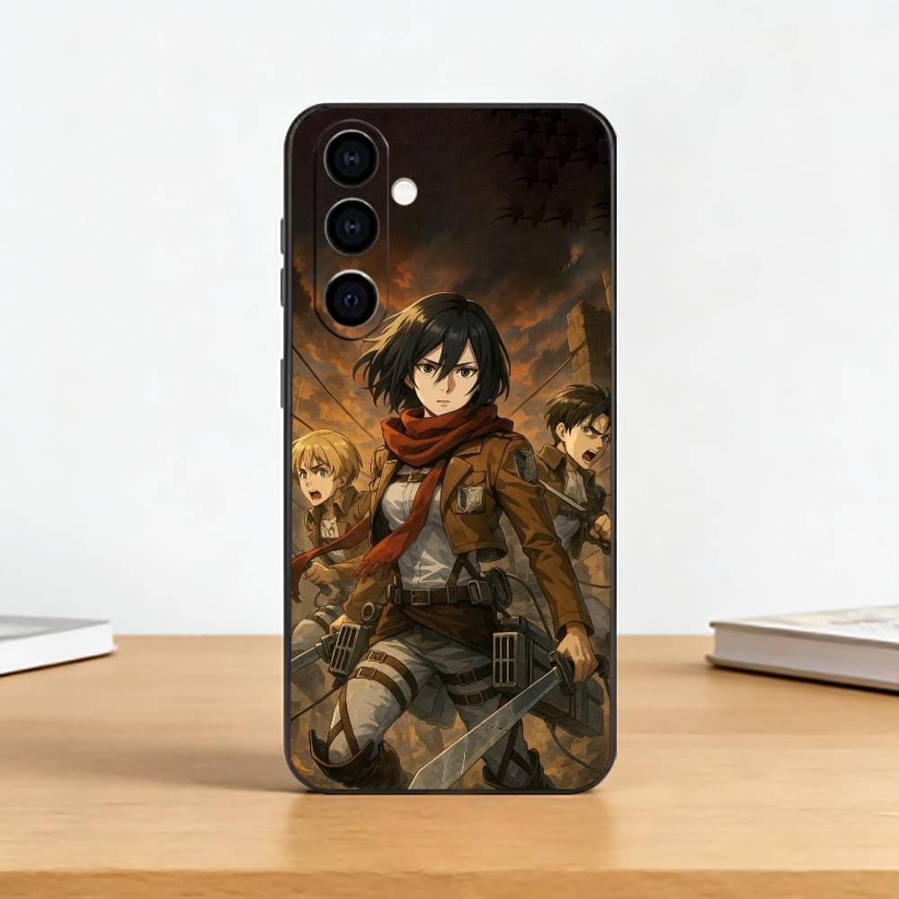 A-Attack on T-Titan Mikasa Phone Case For Samsung Galaxy A73,A72,A71,A70,A53,A52,A51,Others Soft Black Cover