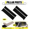 For 2015- Chevy Colorado GMC Stainless Canyon Steel Black Pillar Post Trim