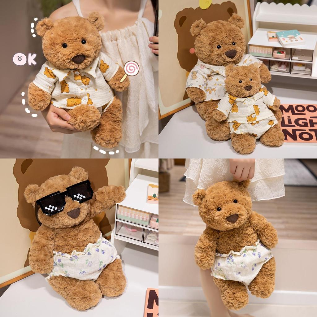 Entzückendes Barcelona Bär Plüschtier Niedliches Teddybär Kissen für Mädchen Geburtstagsgeschenk