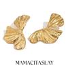 MamacitaSlay Popular Elegant Flower Elements Gold Plated Silver Color Woman Stainless Steel Earrings Luxury Quality Jewelry