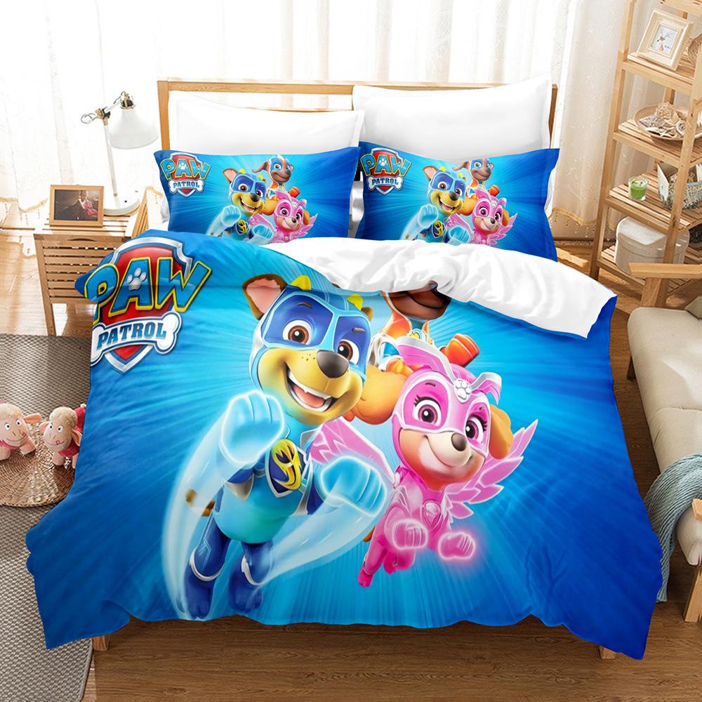 Set Tre Pezzi Wang Wang Copripiumino Federa Biancheria da Letto Stampa Digitale 3D