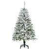 Artificial Christmas Tree 120cm with Snow, Fire Retardant with 200 Branches, Indoor Christmas Decoration, Green